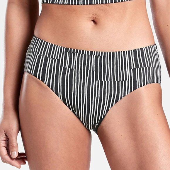 Athleta Other - Athleta Clean Full Printed Bikini Bottom XS Black